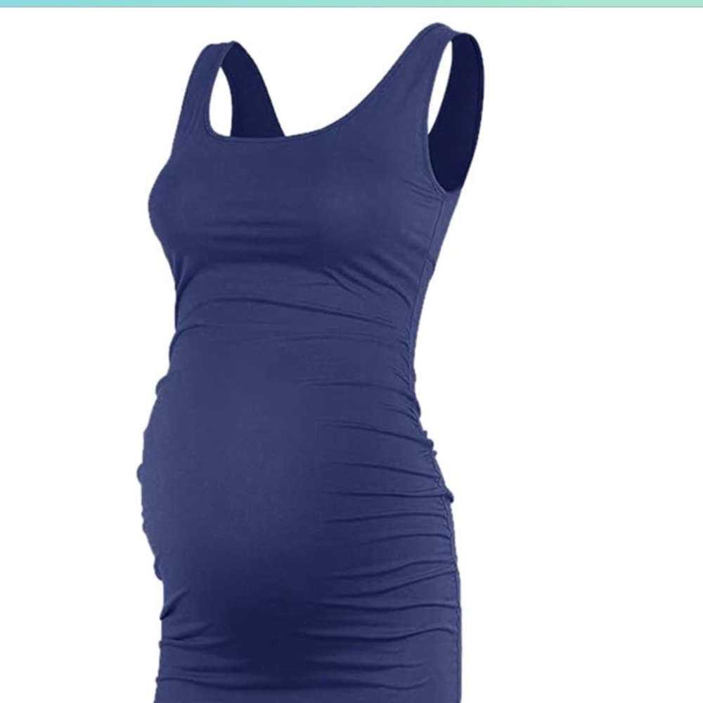 Maternity Ruched Side Tank Dress. …size m